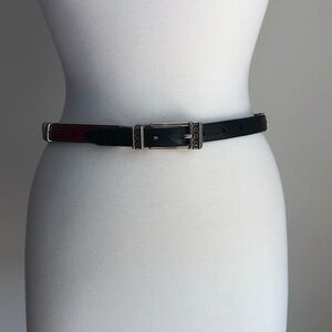 Brighton Reversible Black Leather Belt Size Medium